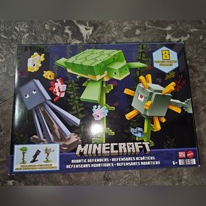BRAND NEW IN BOX MINECRAFT AQUATIC DEFENDERS FIGURES